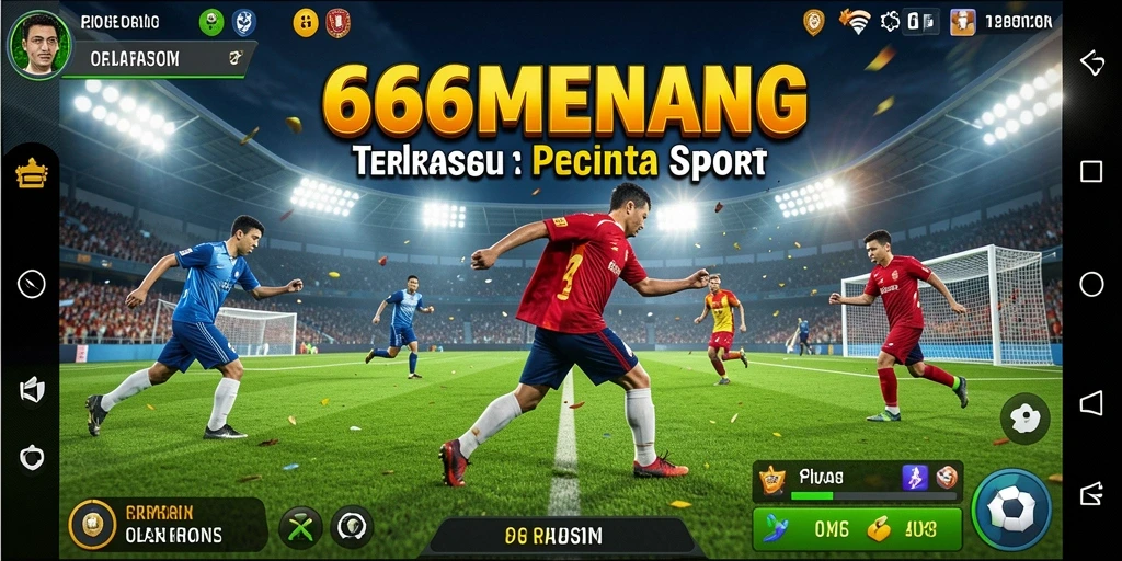 Screenshot menunjukkan aksi seru dalam permainan olahraga.