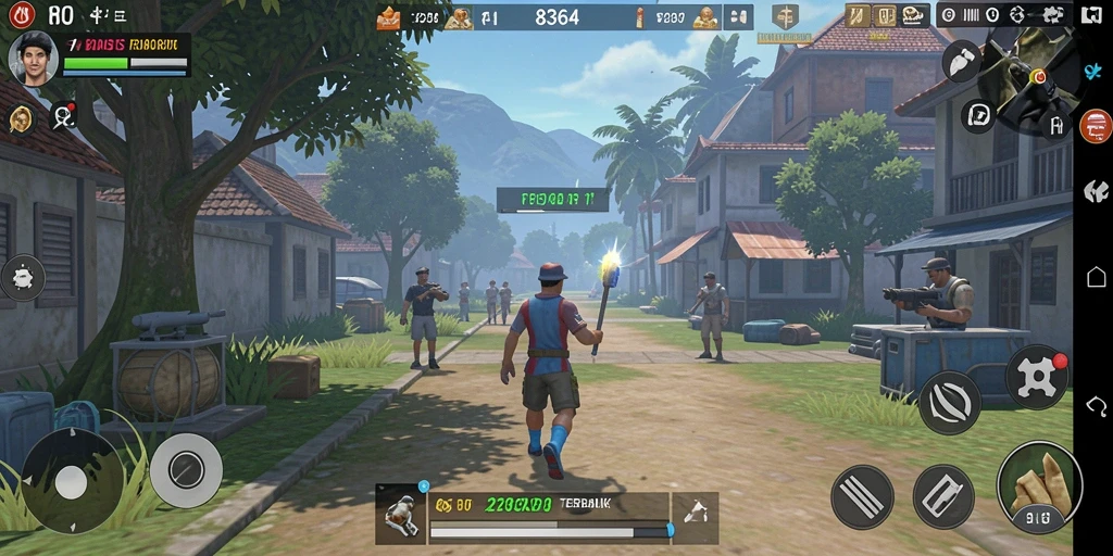 Screenshot dari gameplay <strong>8364</strong> dengan berbagai interaksi karakter.