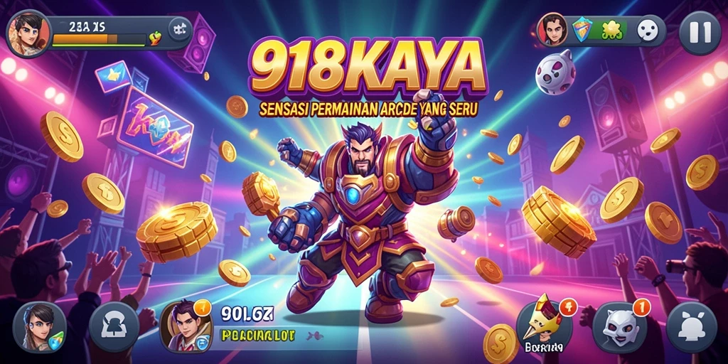 Screenshot menampilkan aksi seru dalam permainan Arcade 918KAYA.