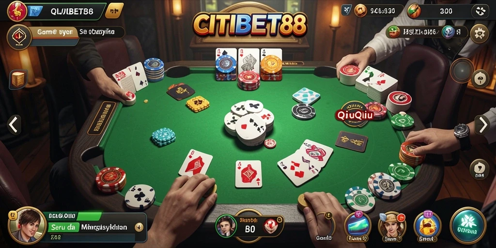 Gameplay seru CITIBET88 dalam permainan QiuQiu.