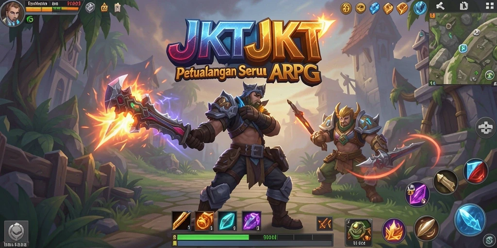 Tampilan gameplay epik dalam JKTJKT dengan aksi seru.
