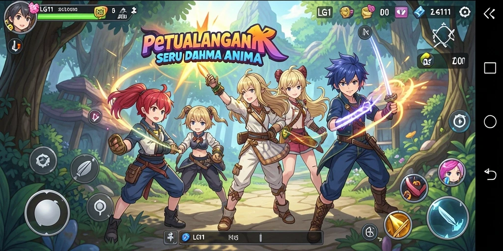 Gameplay seru dengan karakter anime yang menawan.