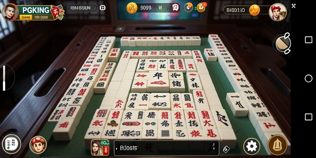 Tangkapan layar PGKING menampilkan keseruan bermain Mahjong yang menarik.