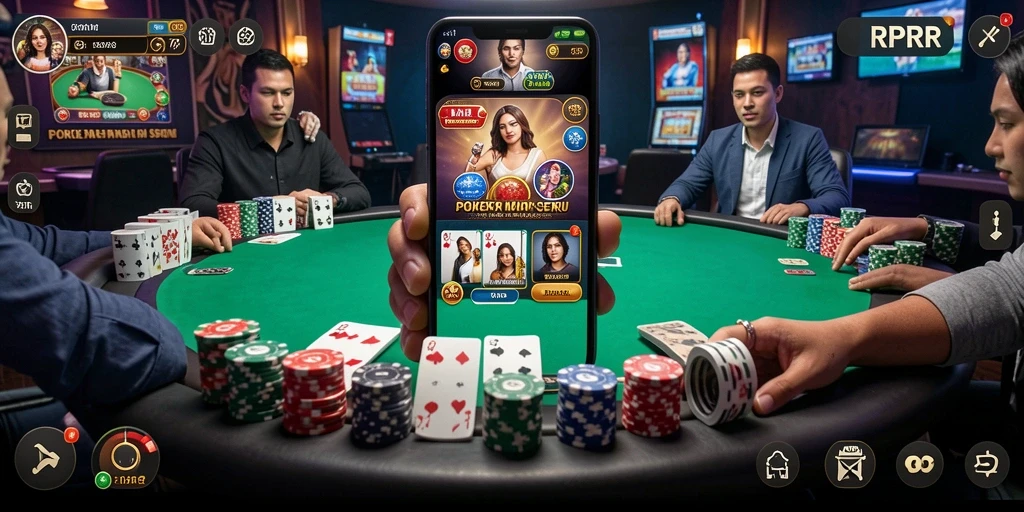 Tampilan gameplay Poker yang kompetitif dan seru di RPRR.